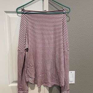 Cranberry striped Roxy sweater